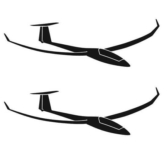 Set 2 stickere decorative, rezistente la exterior, model aeropla