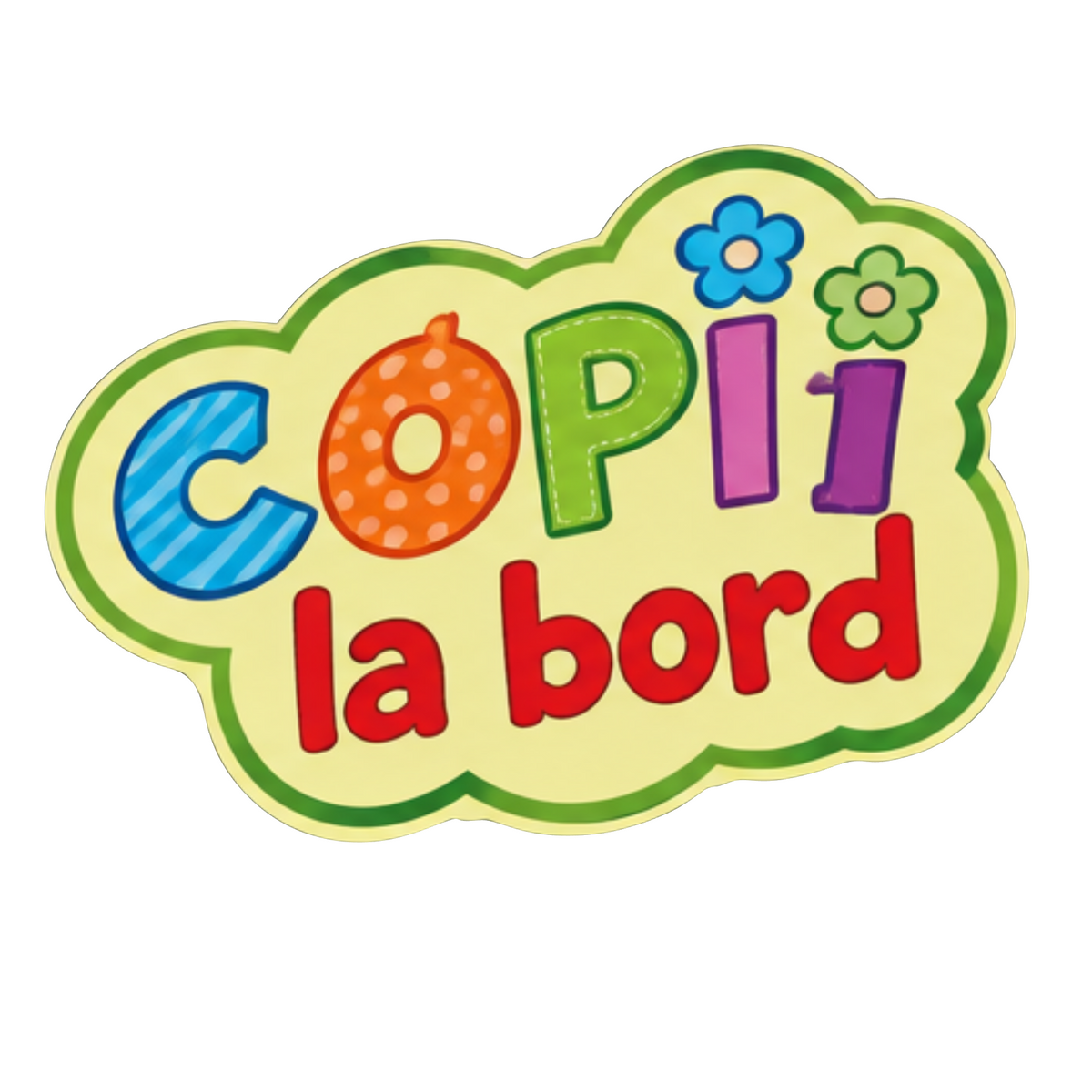 Sticker Copii la Bord – Autocolant Auto Colorat pentru Siguranța Copiilor