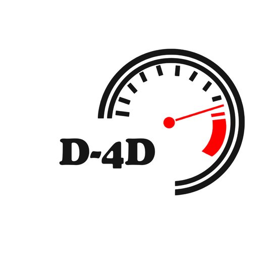 Sticker auto moto decorativ, tuning, rezistent la apa si UV, turometru D-4D