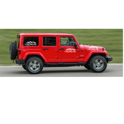 Set 2 stickere auto off road, 4x4, rezistente la exterior