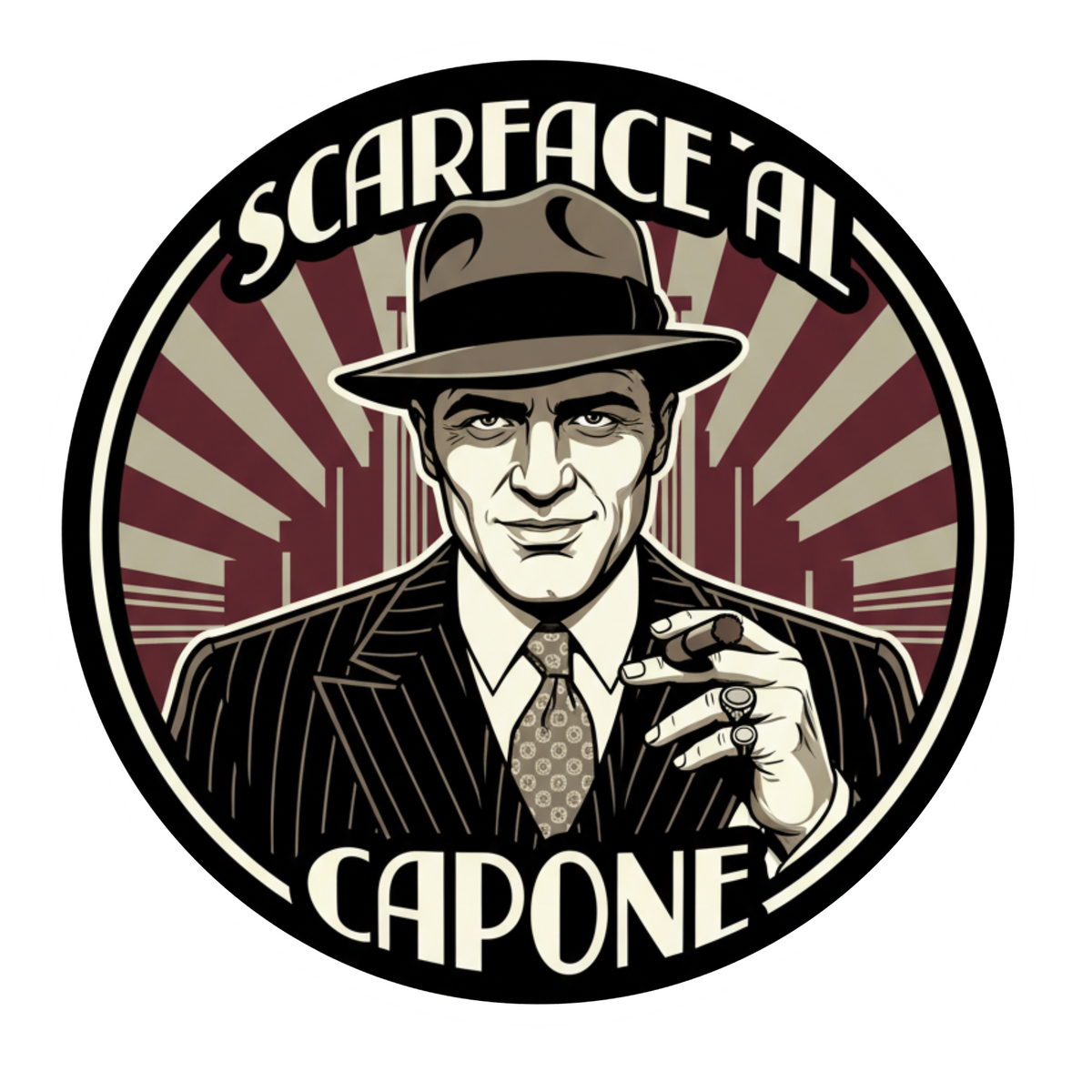 Capone Ink Label Sticker auto rezistent, Al Capone v1 – Depozitul de Stickere