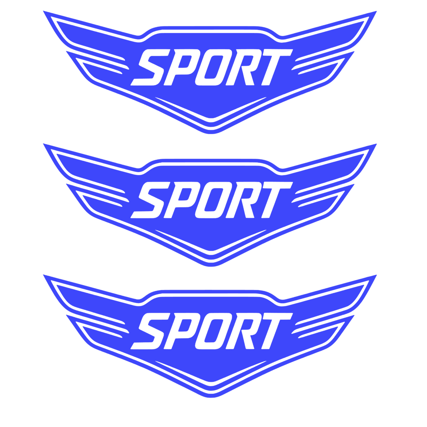 Set 3 stickere auto moto decorativ, tuning, rezistent la apa si UV, Model Sport