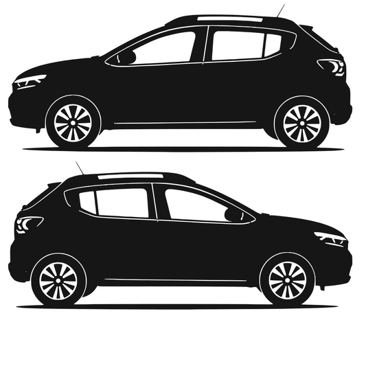 Set 2 stickere rezistente, stanga si dreapta, Dacia Sandero 3 Stepway 2021+