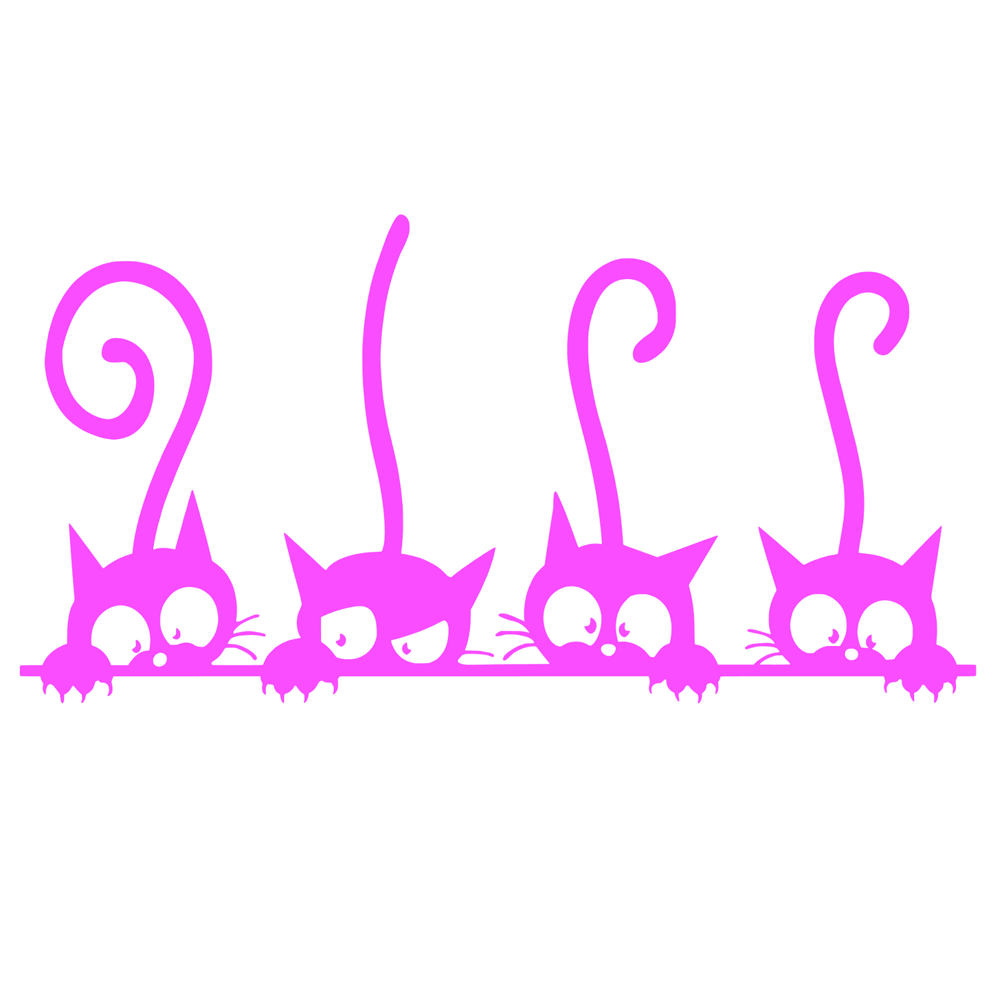 Sticker auto decorativ, 4 pisici