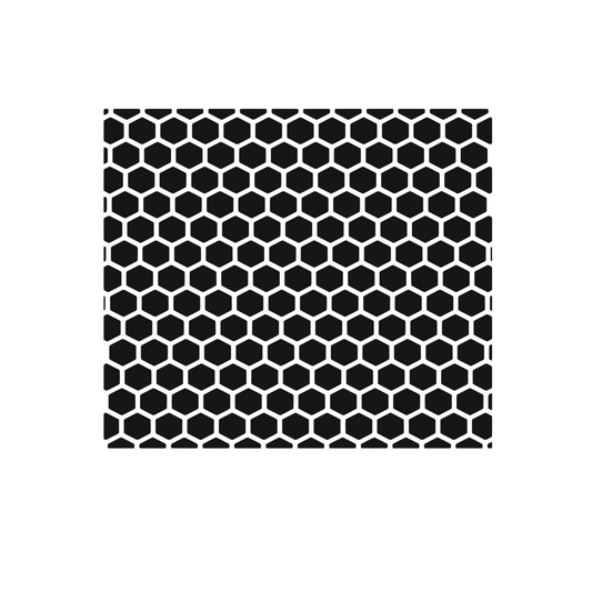 Sticker autocolant tip fagure de miere, hexagonal, pentru geam, transparent mat, 40x35cm