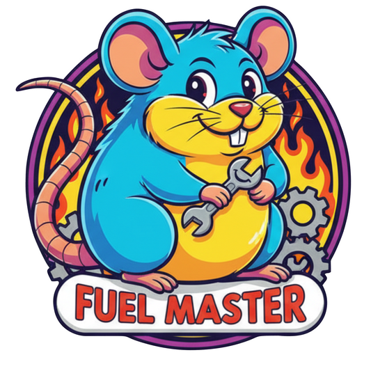 Sticker auto rezistent, decorativ, pentru capac rezervor, fuel master, soarece amuzant, v2
