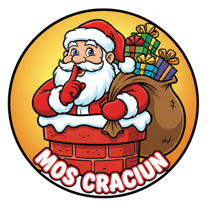 Sticker auto decorativ, abtibild, Mos Craciun, pentru caroserie, geamuri sau clapeta rezervor, v5
