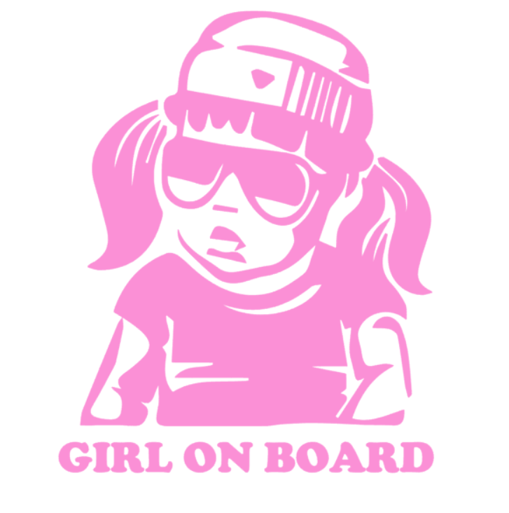 Sticker girl on board