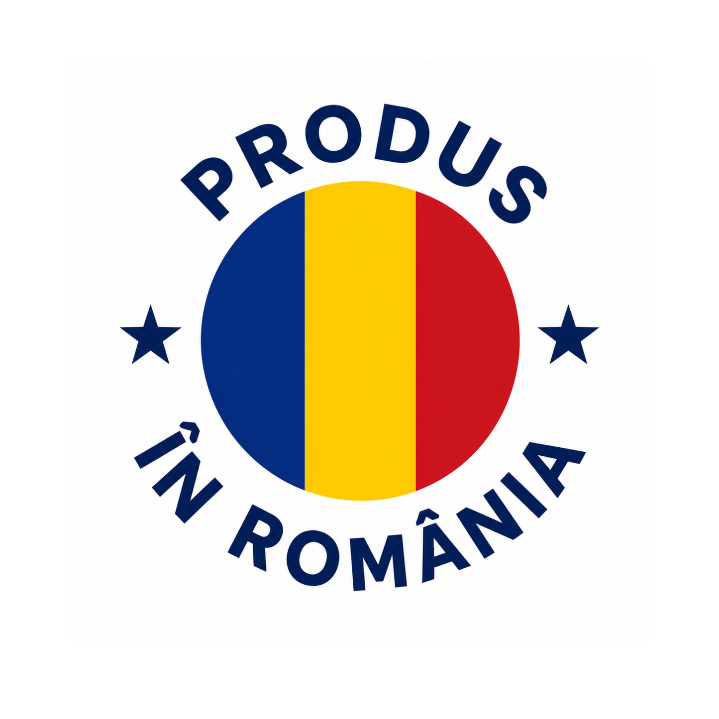 Set Stickere „Produs în România” – 5 cm – Etichete Autocolante Rotunde
