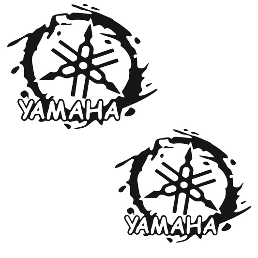 Set 2 stickere decorative, rezistente, auto sau moto, logo Yamaha