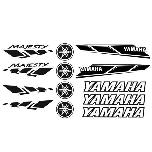 Set 13 stickere decorative Yamaha Majesty
