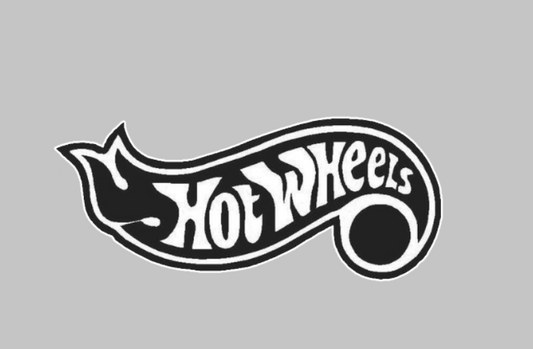 Sticker Hot Wheels negru cu alb 2