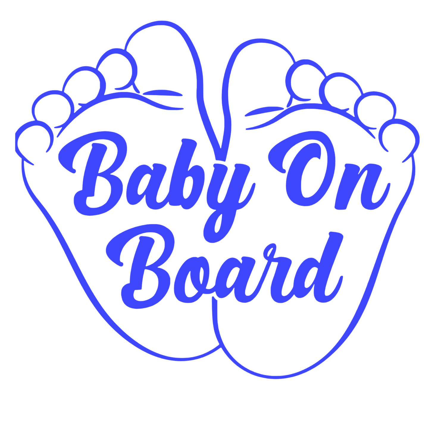 Sticker auto moto decorativ, tuning, rezistent la apa si UV, Baby on board cu picioruse