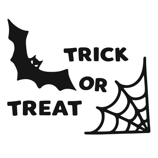Sticker decorativ auto, liliac si panza de paianjen, trick or treat