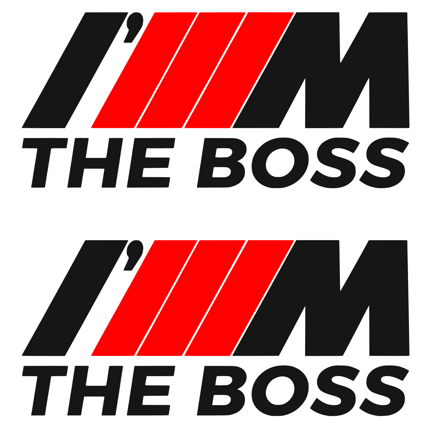 Set 2 stickere auto, decorative, The Boss BMW