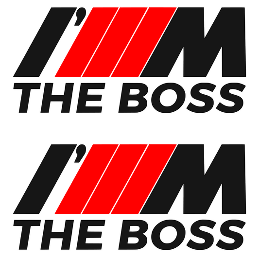 Set 2 stickere auto, decorative, The Boss BMW