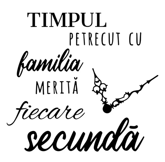 Sticker decorativ pentru perete, Timpul petrecut cu familia