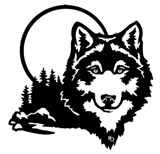 Sticker Lup Wolf Landscape