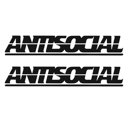 Set 2 stickere auto decorative, antisocial