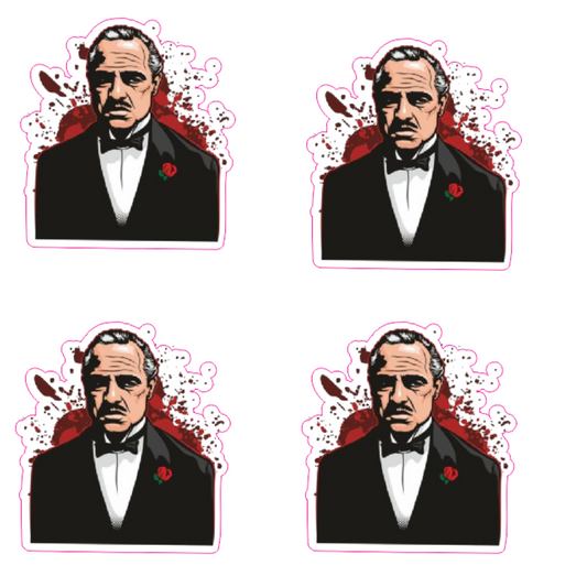 Set 4 Stickere auto Don Vito Corleone