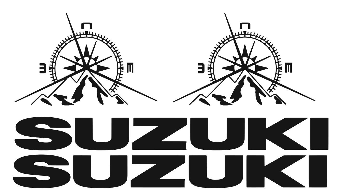 Set 2 Stickere Laterale Suzuki cu busola