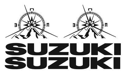 Set 2 Stickere Laterale Suzuki cu busola