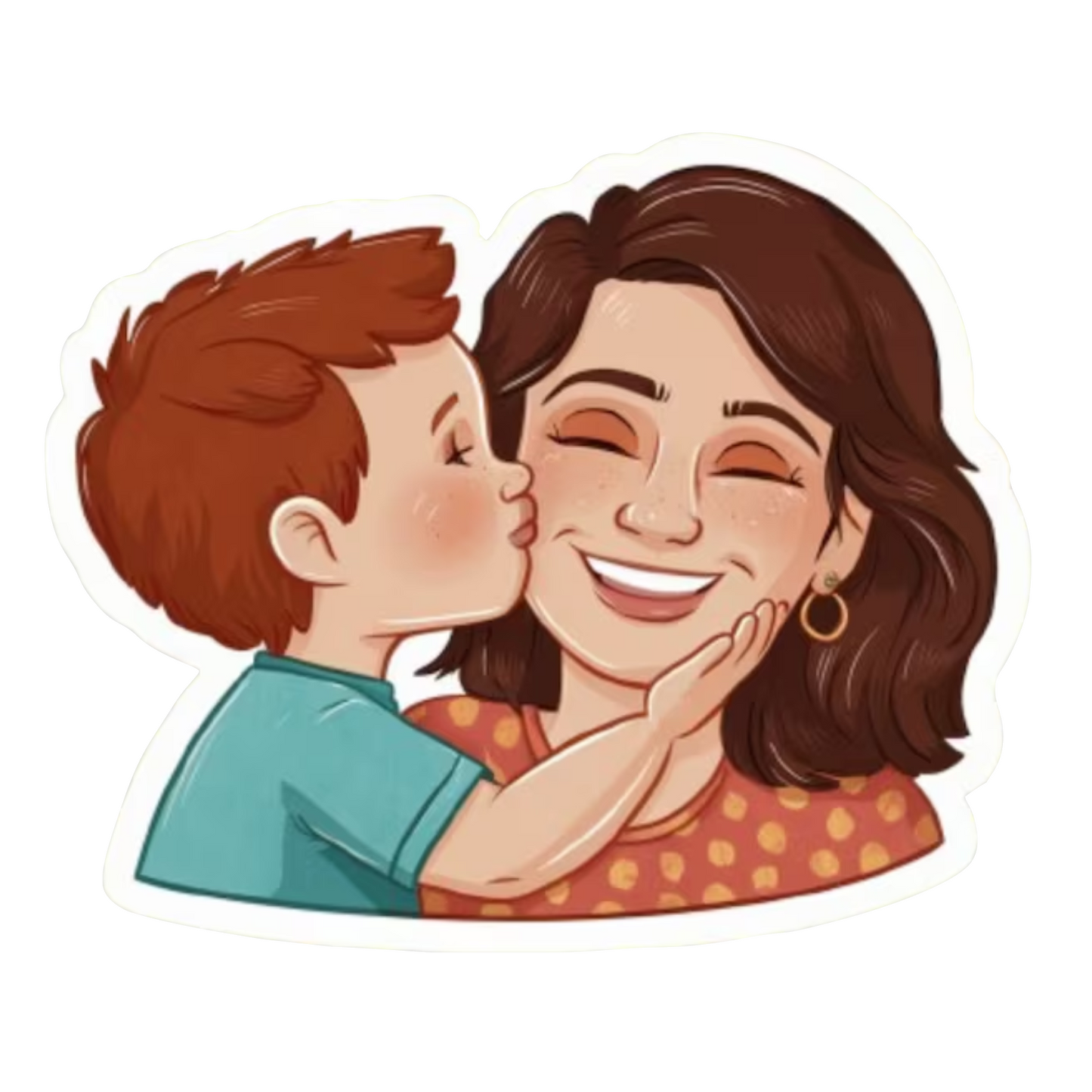 Sticker auto rezistent- sarut dulce mama si copil
