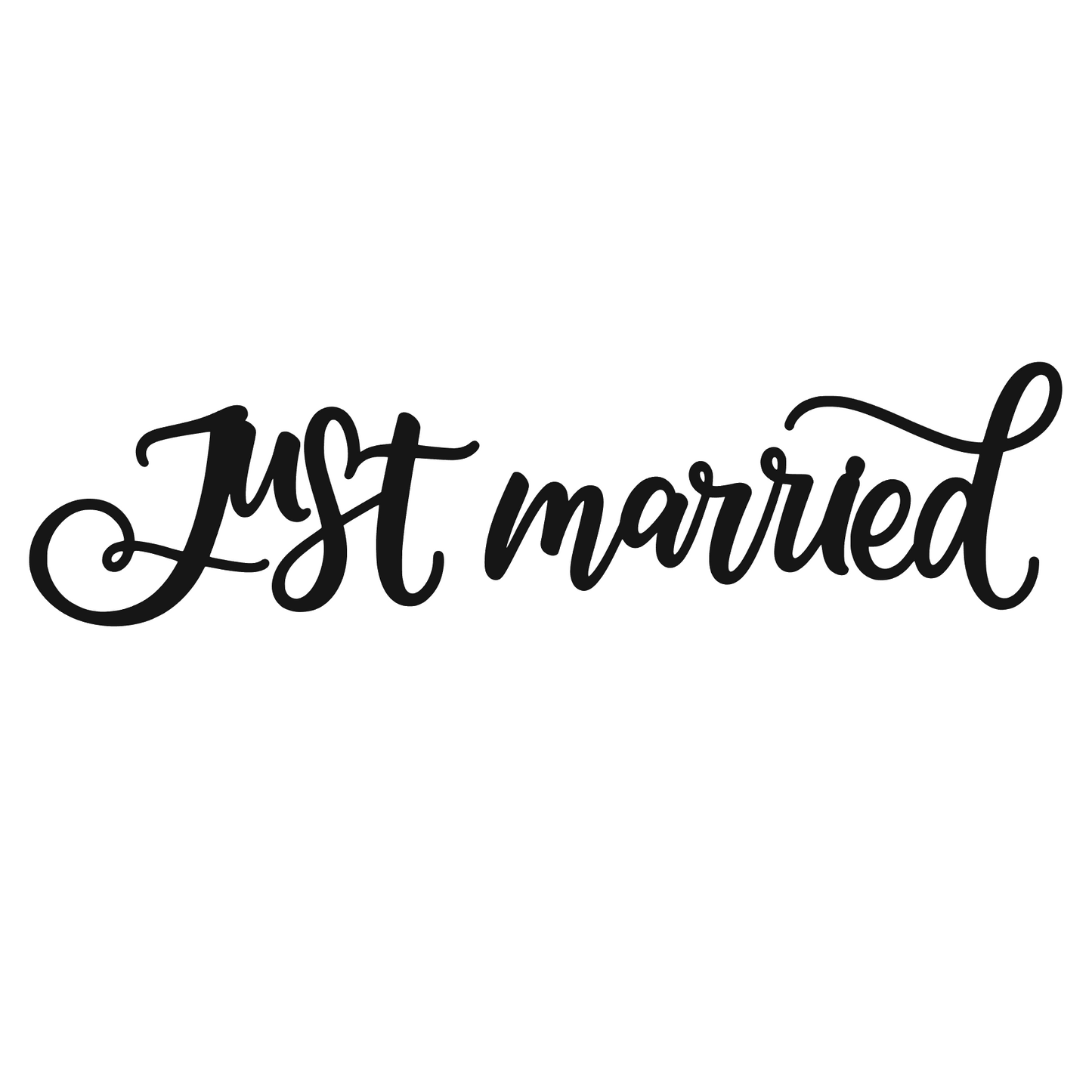 Sticker auto decorativ, just married