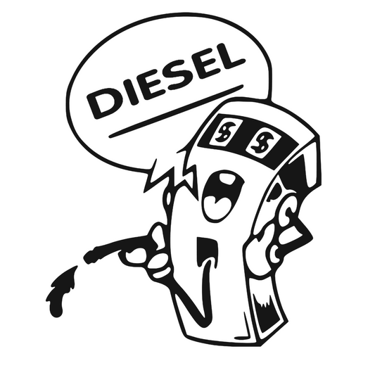 Sticker auto rezistent, pentru clapeta rezervor, pompa Diesel