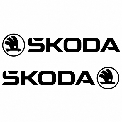 Set 2 stickere SKODA cu siglă și logo