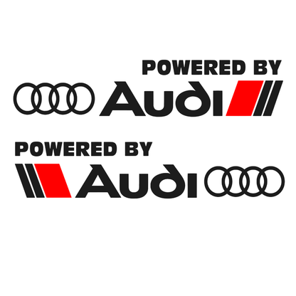 Set 2 Stickere Auto pentru laterale, Powered by Audi – Logo Racing