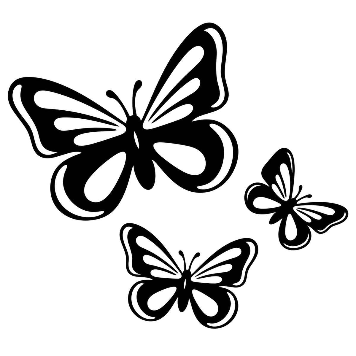 Set 3 Stickere Fluturi Auto – Tribal Decorativ