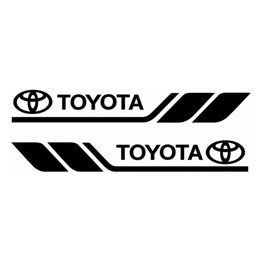 Set 2 stickere laterale Toyota cu dungi sport