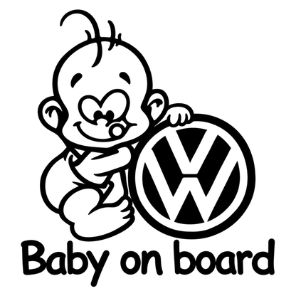 Sticker Volkswagen Baby on Board – Bebeluș la Bord VW