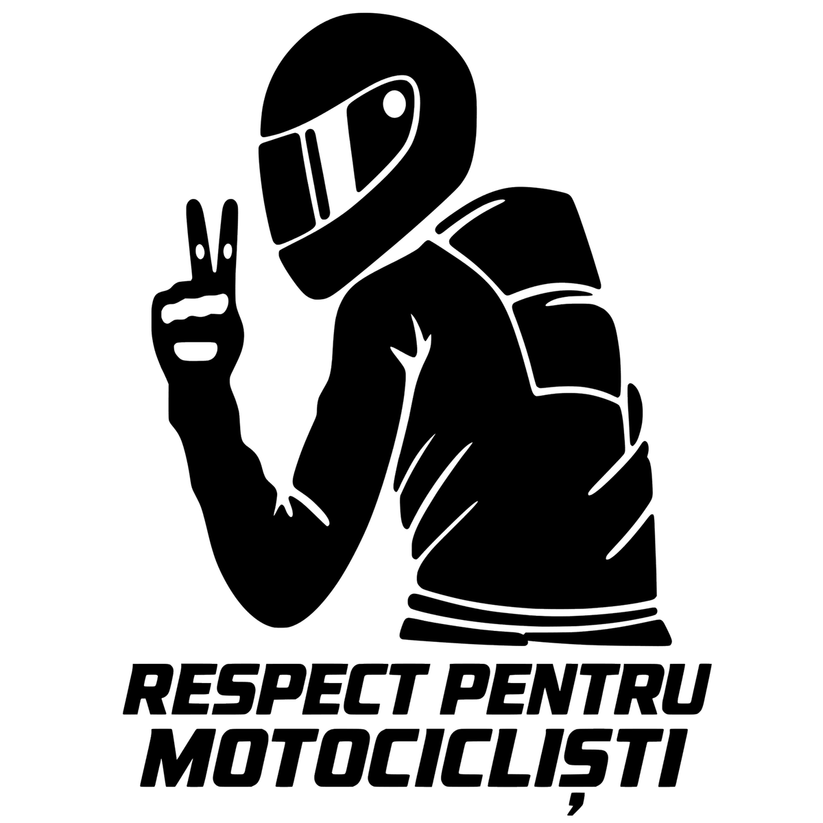 Sticker Moto Respect pentru Motocicliști