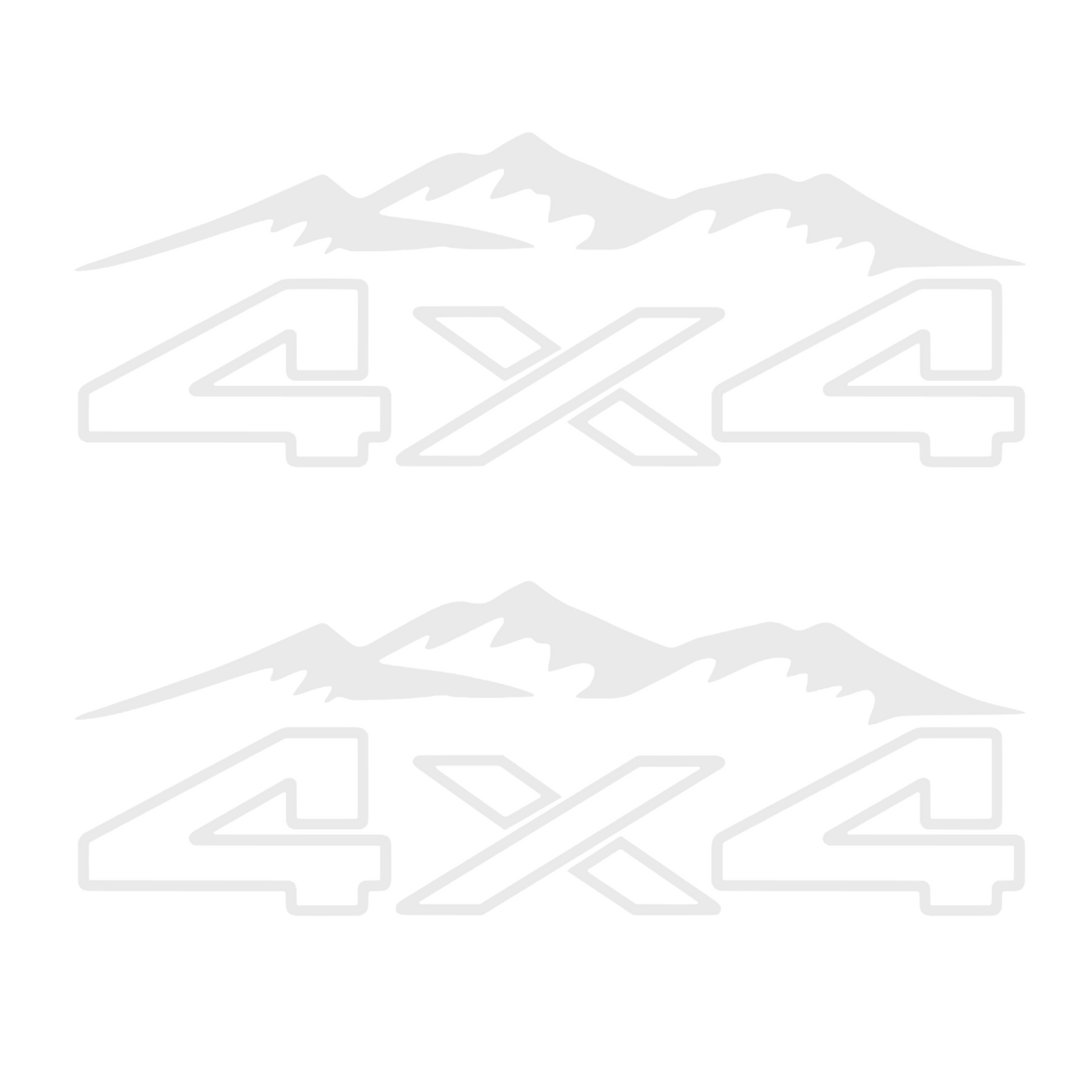 Set 2 stickere auto off road, 4x4, rezistente la exterior
