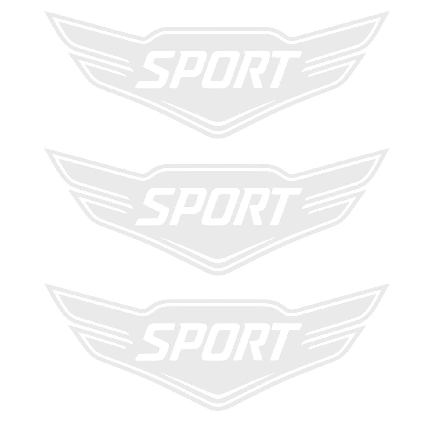 Set 3 stickere auto moto decorativ, tuning, rezistent la apa si UV, Model Sport
