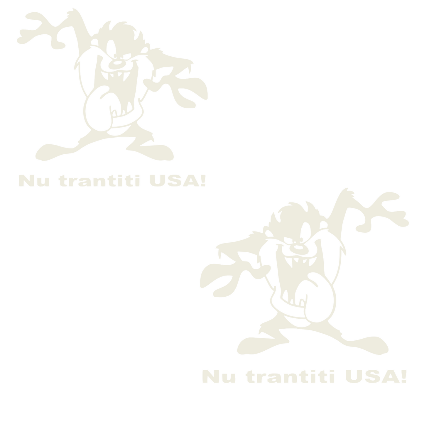 Set 2 stickere decorative Sticker Taxi/Uber/Bolt, Nu trantiti usa TAZZ, stanga si dreapta