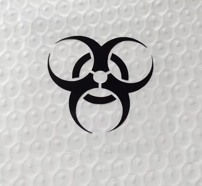 Set 3 stickere decorative Biohazard – Simbol Pericol Biologic