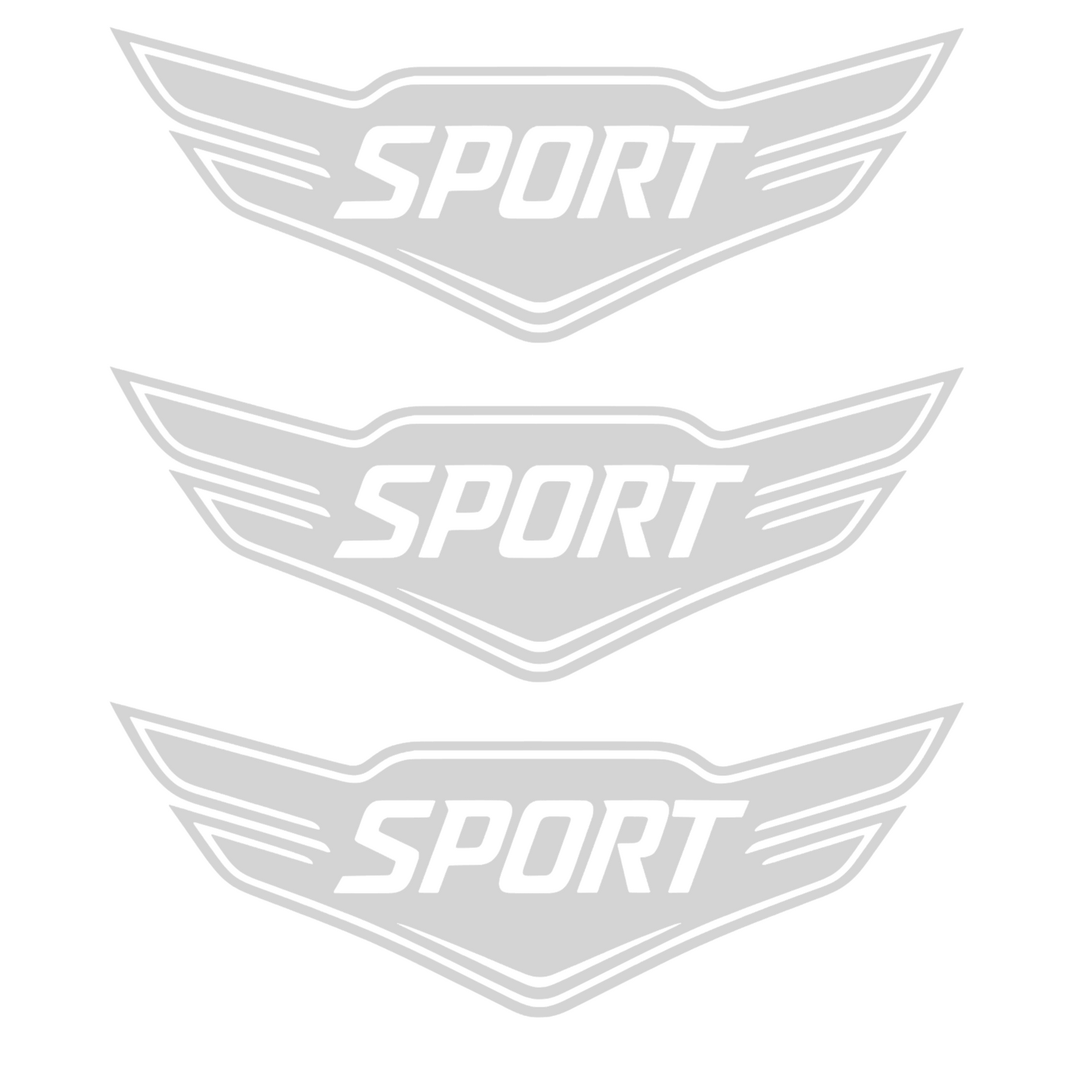 Set 3 stickere auto moto decorativ, tuning, rezistent la apa si UV, Model Sport