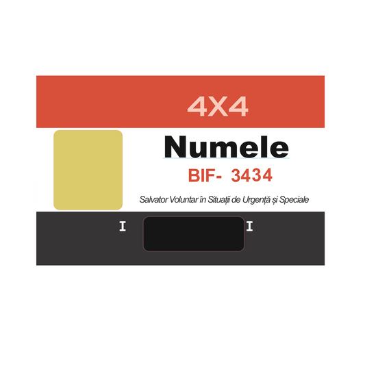 Legitimatie Rescue 4x4 - gratuit la comanda de stickere