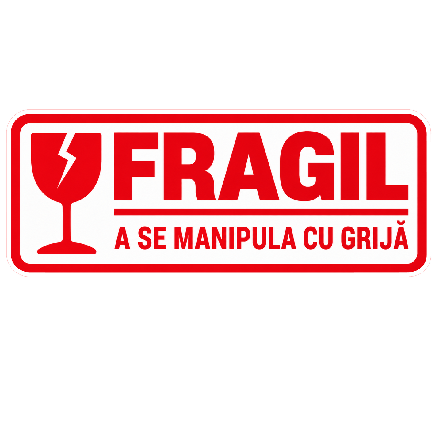 Set Stickere FRAGIL – 5 × 2 cm – Etichete Autocolante pentru Colete – A se Manipula cu Grija