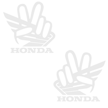 Set 2 stickere decorative, rezistente, auto sau moto, logo Honda cu semnul pacii, stanga si dreapta