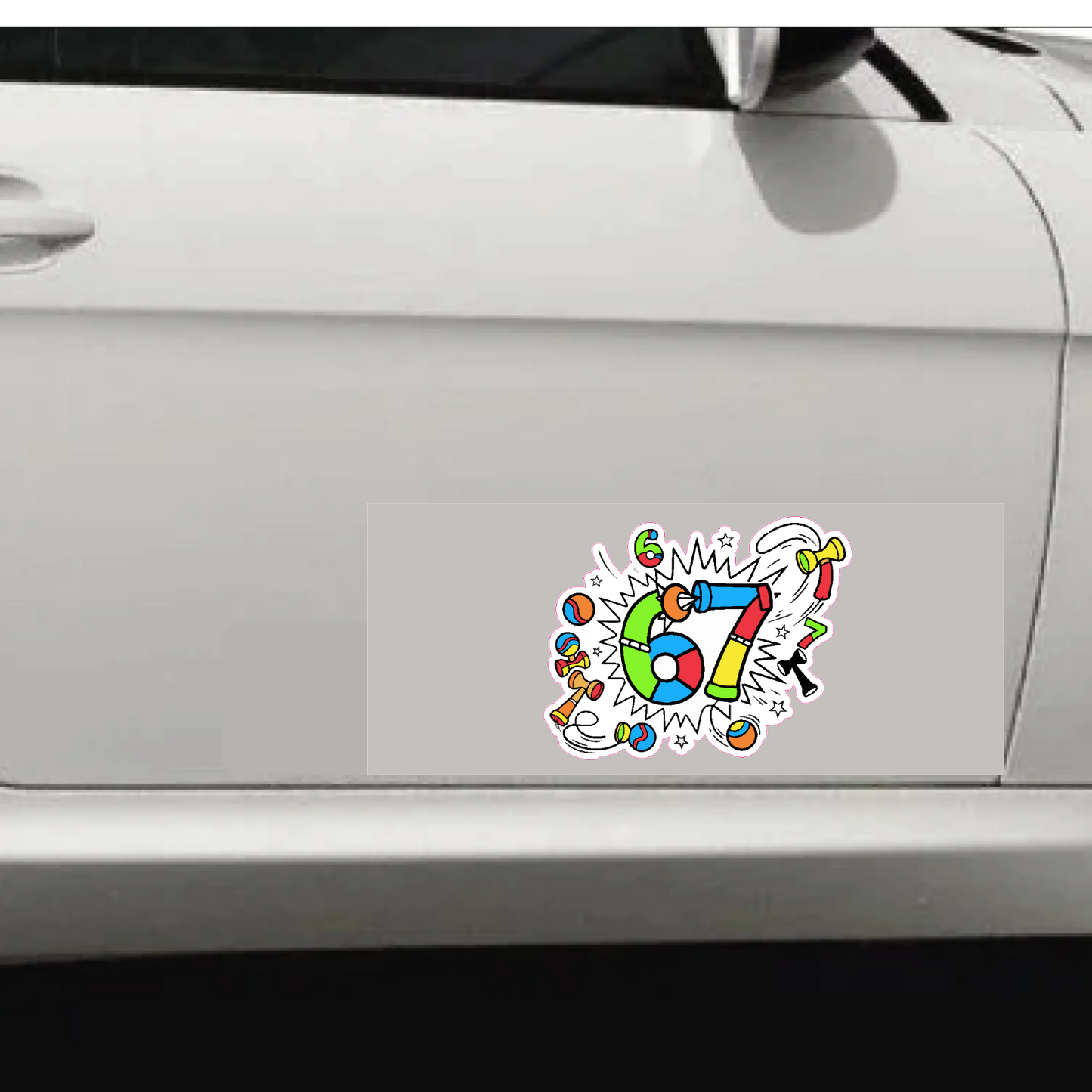 Sticker rezistent SIX SEVEN 67 Kendama v1