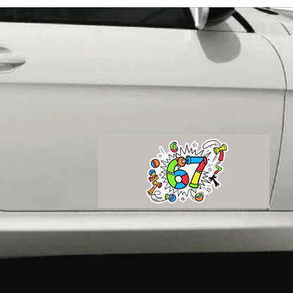 Sticker rezistent SIX SEVEN 67 Kendama v1
