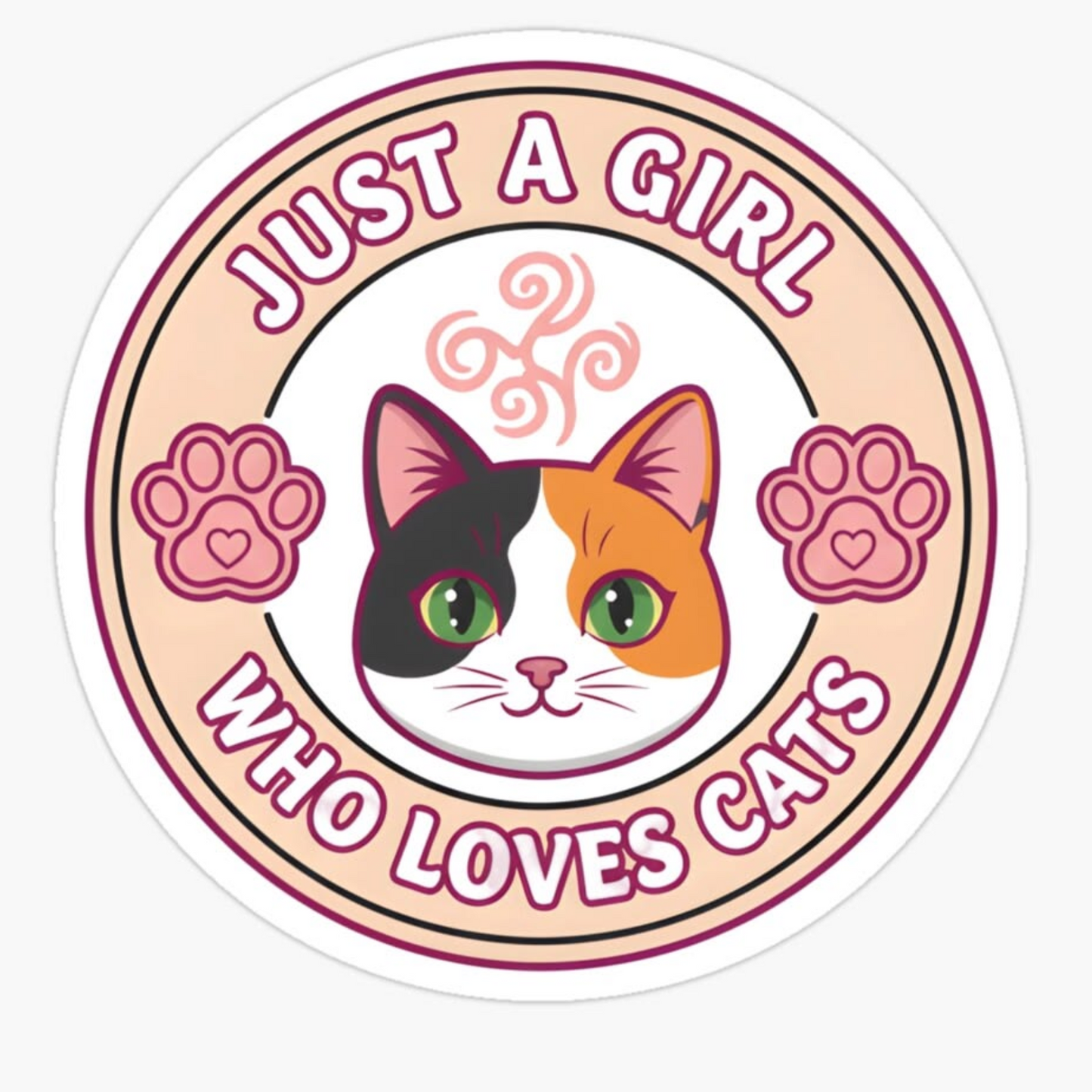 Sticker Just a Girl Who Loves Cats