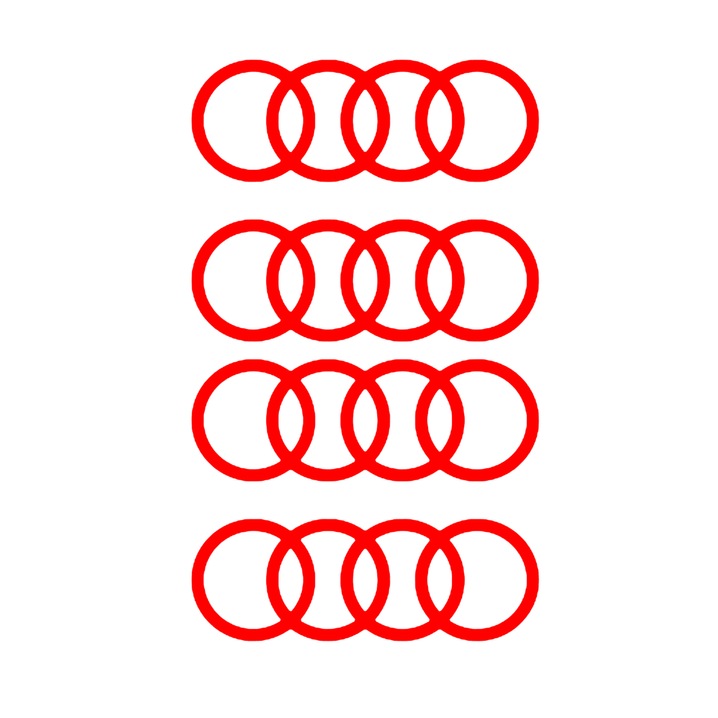 Set 4 Stickere auto decorative, pentru Etrieri - Audi Logo - 4 bucati