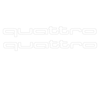 Set 2 stickere tuning pentru Audi, Quattro, scris subtire, rezistente