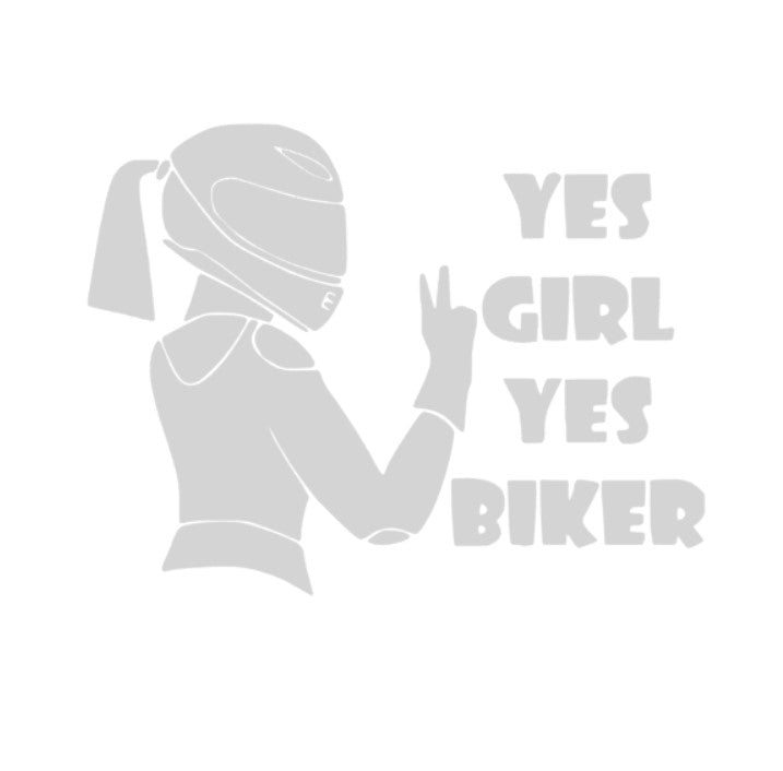 Sticker Yes Biker, Yes Girl, Fata Motociclista