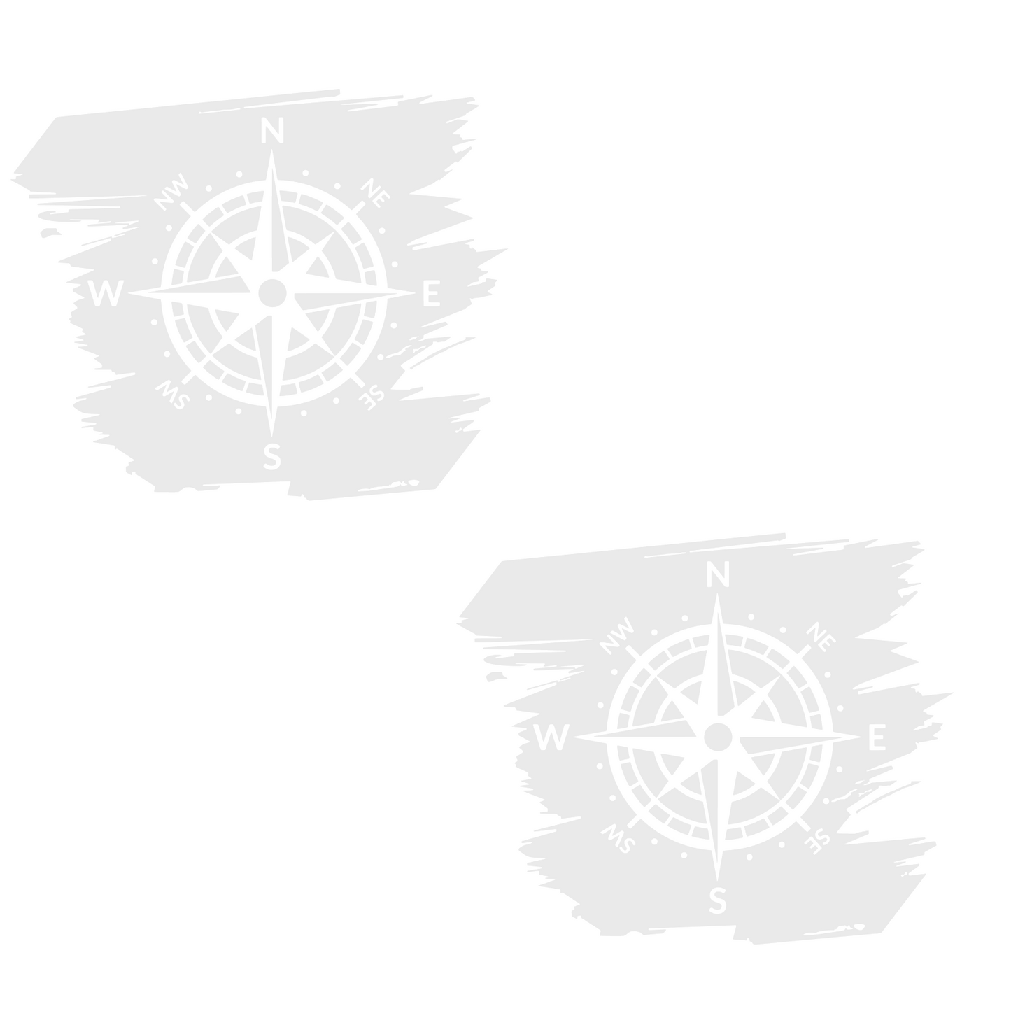 Set 2 stickere auto, rezistente la apa, Off Road, Busola